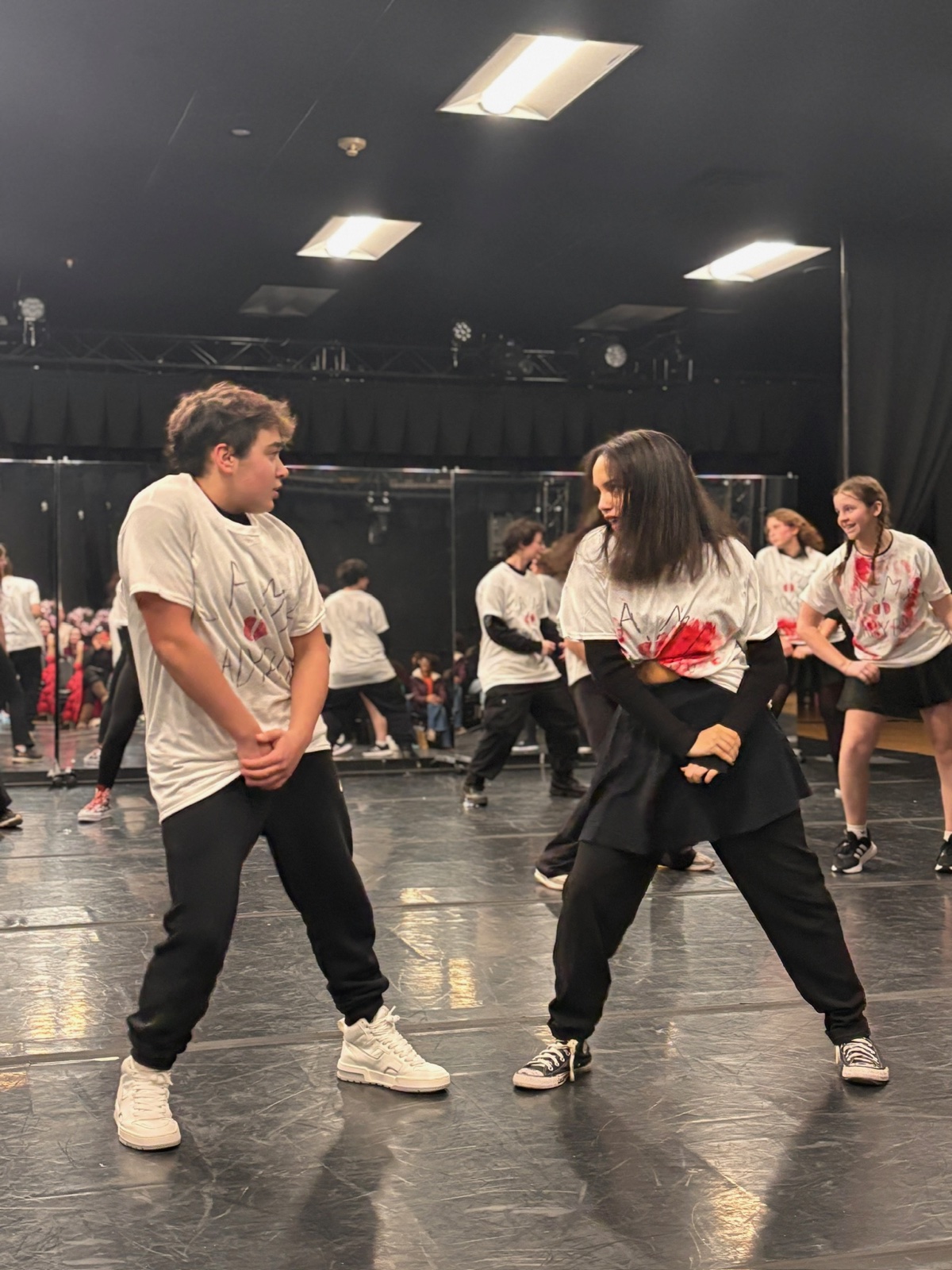 Dance rehearsal in the studio